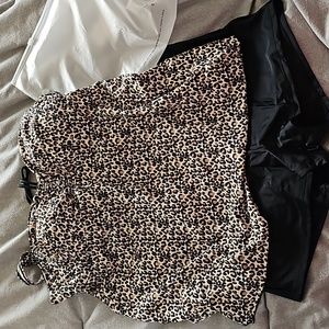 Septangle Leopard Print 2 Piece Swim Suit Size 14